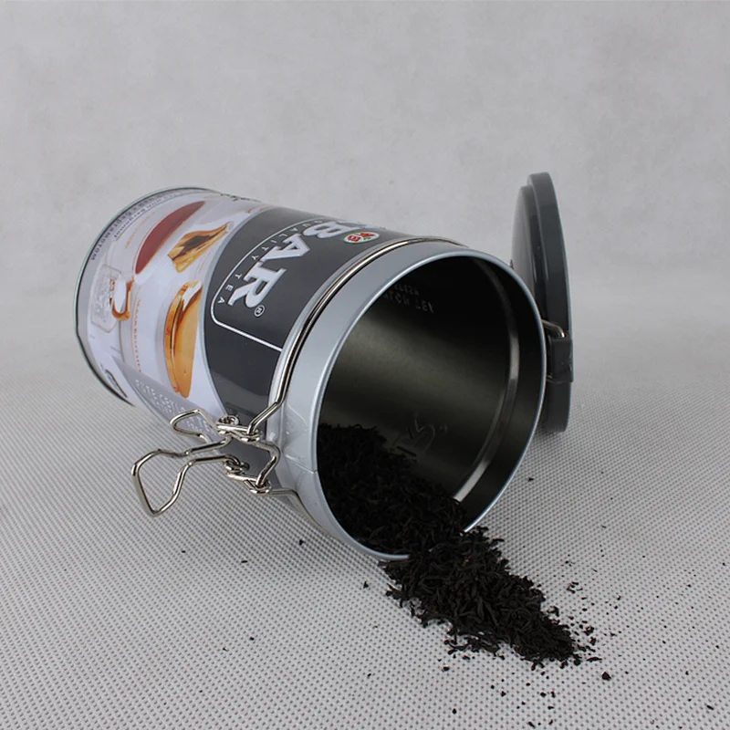 High quality airtight air proof round tin can for food grade metal tin box custom tea tin