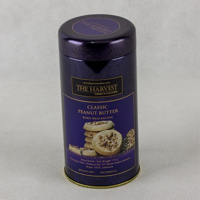 round shape tin box metal box with double lid tin can cake boxes