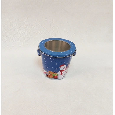 christmas metal bucket