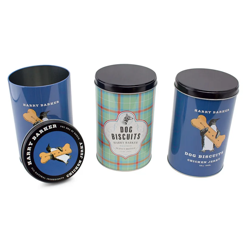 cylinder cookie tin can cookie box packaging tin can for food
