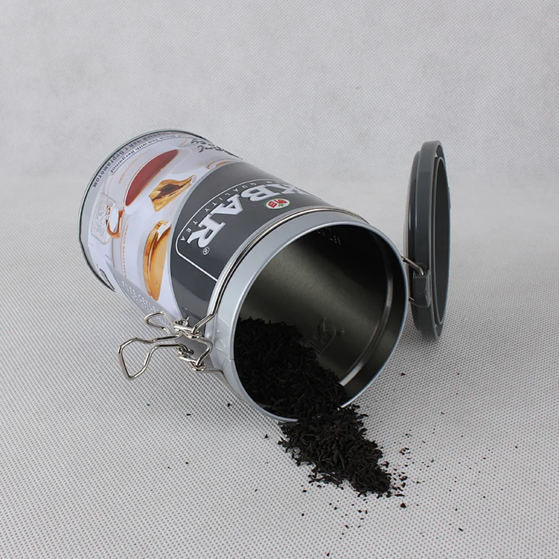 High quality airtight air proof round tin can for food grade metal tin box custom tea tin