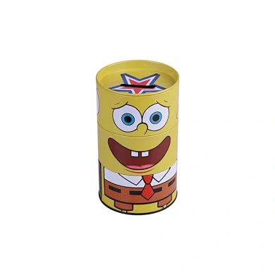 Three part easy rotate round money tin box