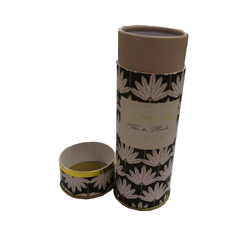 Good Quality Custom  Food Package Tea  Paper Round Box Tea Tin Box