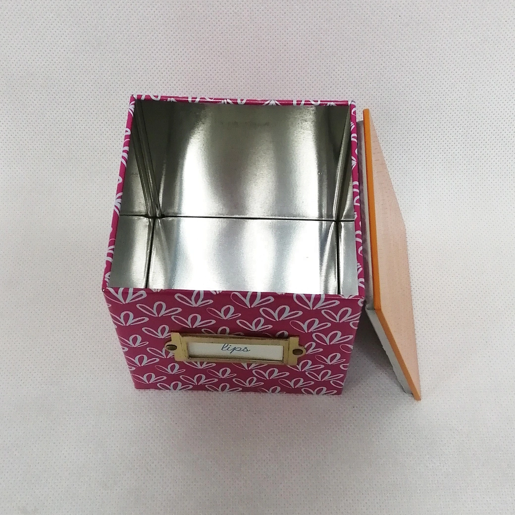 square tin container