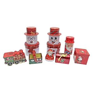 2022 High Quality Santa Shaped Tin Christmas Tin