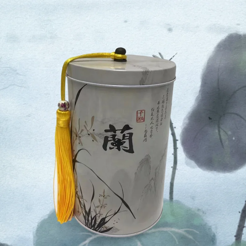 Sets Of Tin Box Ink Painting Style coffee tin box Clock Design metal tin box