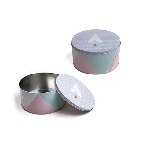 Custom Printing Candy Tins Round Empty Aluminum Tin Can BIG Metal Food Box