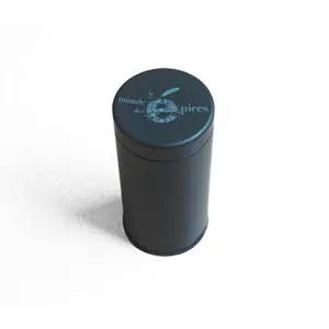 Custom food grade round tin box with double lid