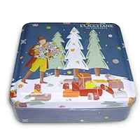 Custom food grade rectangular biscuit box chocolate tin box cookie tin box