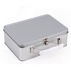 rectangular shaped lunch box with lock and key for packaging gift tin