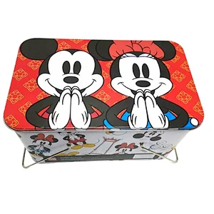 High Quality Lunch Tin Box With Handle Food Grade  Christmas Cookie  biscuit Metal Storage