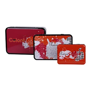 Factory Manufacture Custom Metal Case Rectangle Gift Packaging Boxes Candy Cookie Chocolate Tin