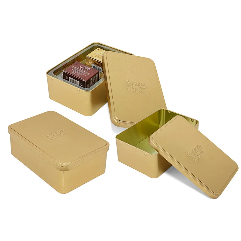 Metal Chocolate Box Cookie Can Rectangle Big Tin Box Biscuit Packaging