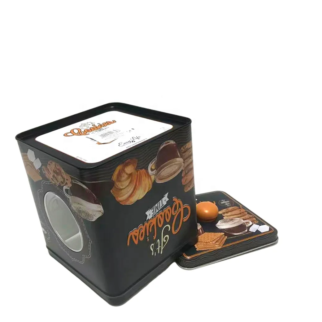 Spread holiday cheer with our festive cookie tins for Christmas. Personalize with your own message or logo for the perfect gift or party favor.