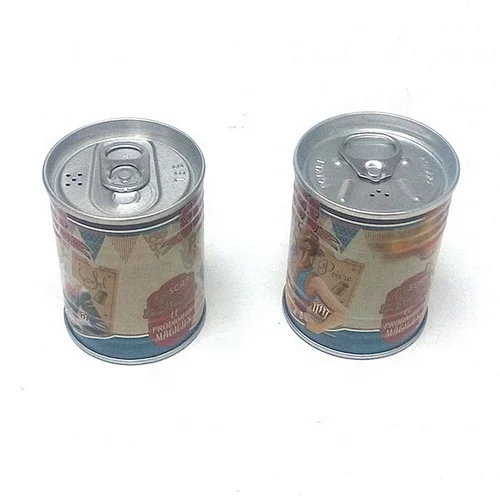 pepper/salt/sugar/spice metal box creative design tinbox food popular manual kitchen tin can with small holes