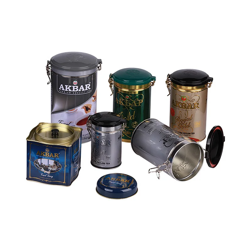 High quality round metal tin tea tin box airtight tea storage metal package