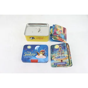 Thanksgiving Metal Boxes Gift Metal Can With Story Cards and Music Box