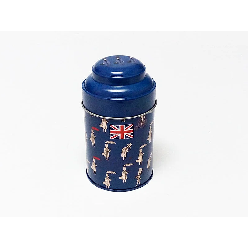 Custom Printing Food Jars Metal Hat Round Tube Tin Boxes Tea Coffee Tin Cans