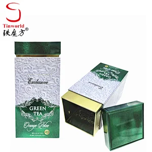 Wholesale Custom Printing Tin Container Packing Rectangle Metal Tea Box Food Candy Tin Box