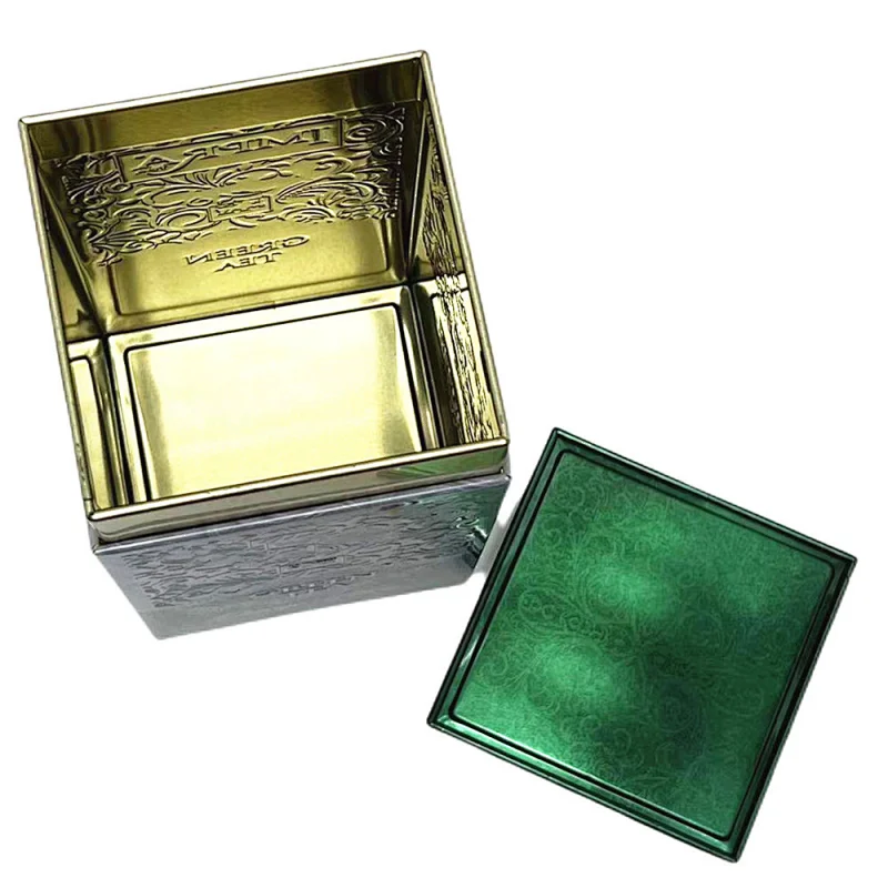 Wholesale Custom Printing Tin Container Packing Rectangle Metal Tea Box Food Candy Tin Box
