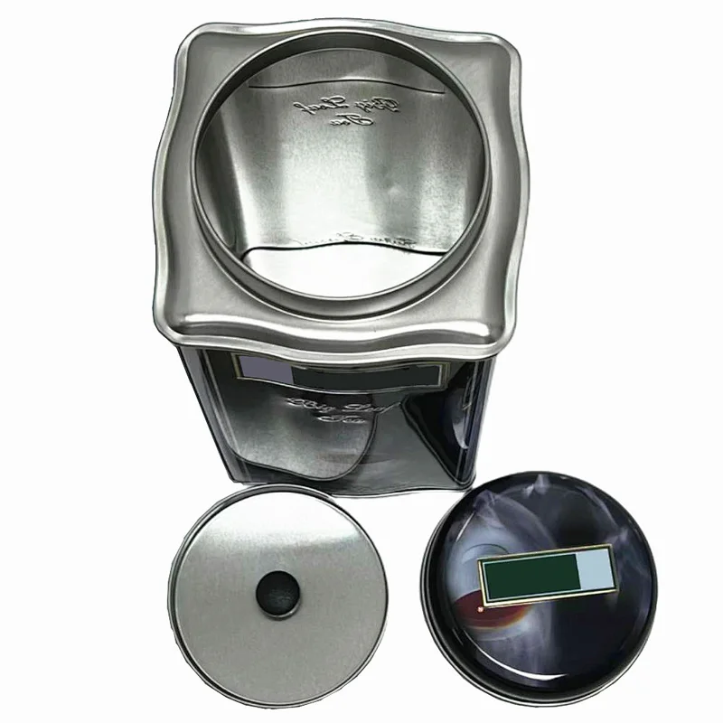 Popular Custom Printing Metal Tea Box Package Double Lid Tin Containers Can Rectangular Metal Tea Tin Box