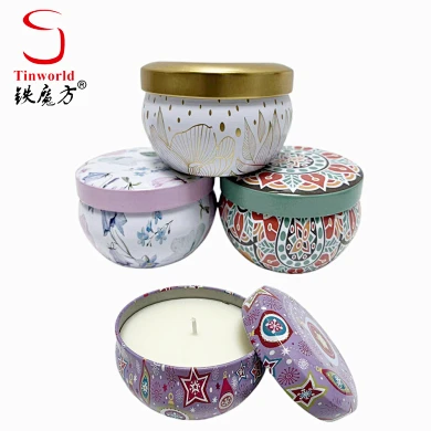 Experience the cozy ambiance of our 4oz candle tins. Perfect for any setting, available in a variety of scents and designs.