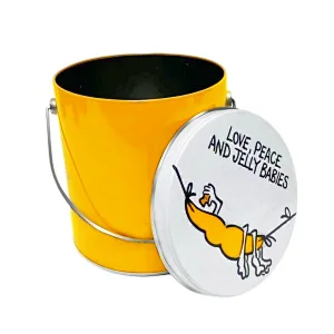 Wholesale Custom Tinplate Pail Packaging Empty Food Grade Metal Bucket Round Popcorn Tin Can With Lid