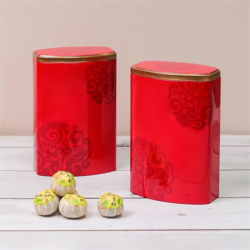 Food Safe Printed Tea Tin Can Round Silver Cylinder Tin Canisters Tea Tins Metal Tinbox