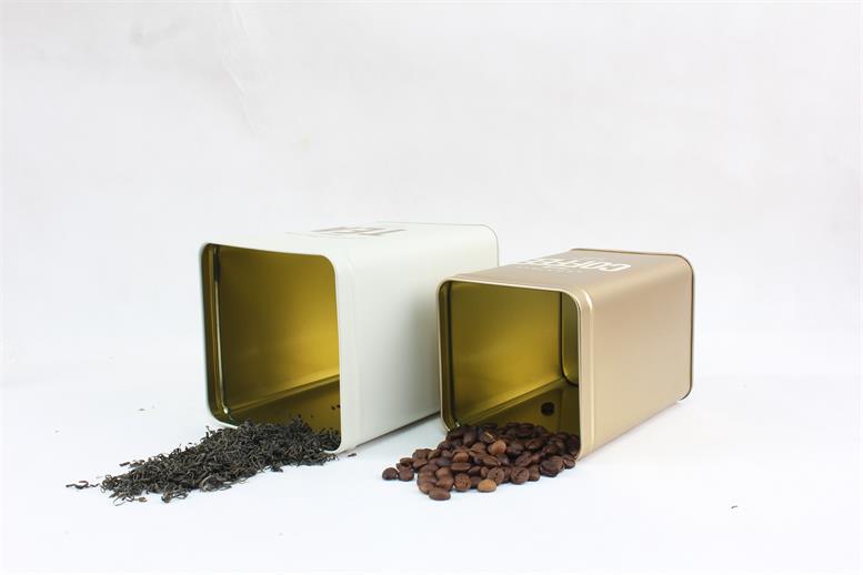 Food Safe Printed Tea Tin Can Round Silver Cylinder Tin Canisters Tea Tins Metal Tinbox
