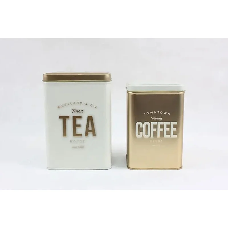 Food Safe Printed Tea Tin Can Round Silver Cylinder Tin Canisters Tea Tins Metal Tinbox