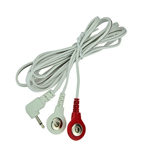 portable tens cable snap electrode wire with 2 lead wire