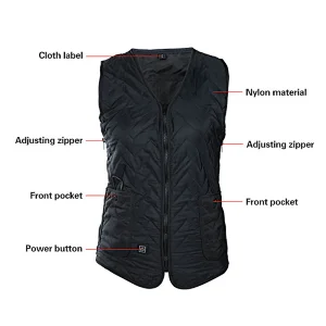 electric 5v outdoor intelligent battery operated rechargeable safety adjustable carbon fiber heated vest for men and women