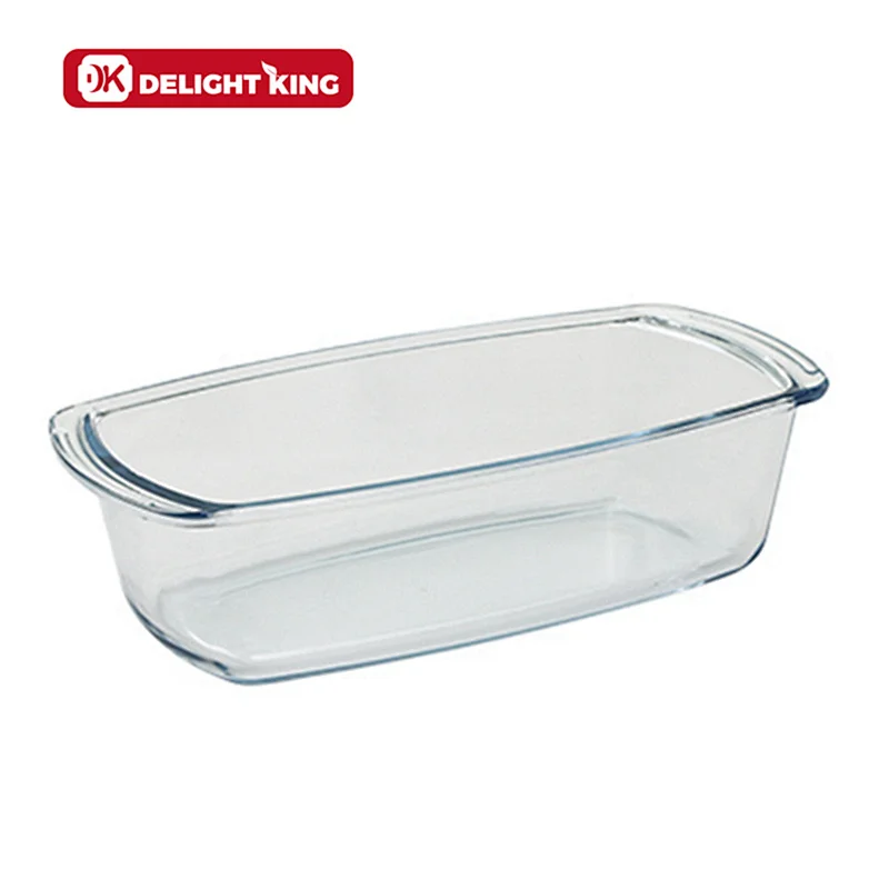Glass baking pan bread lof pans set 2pcs/ high borosilicate glass