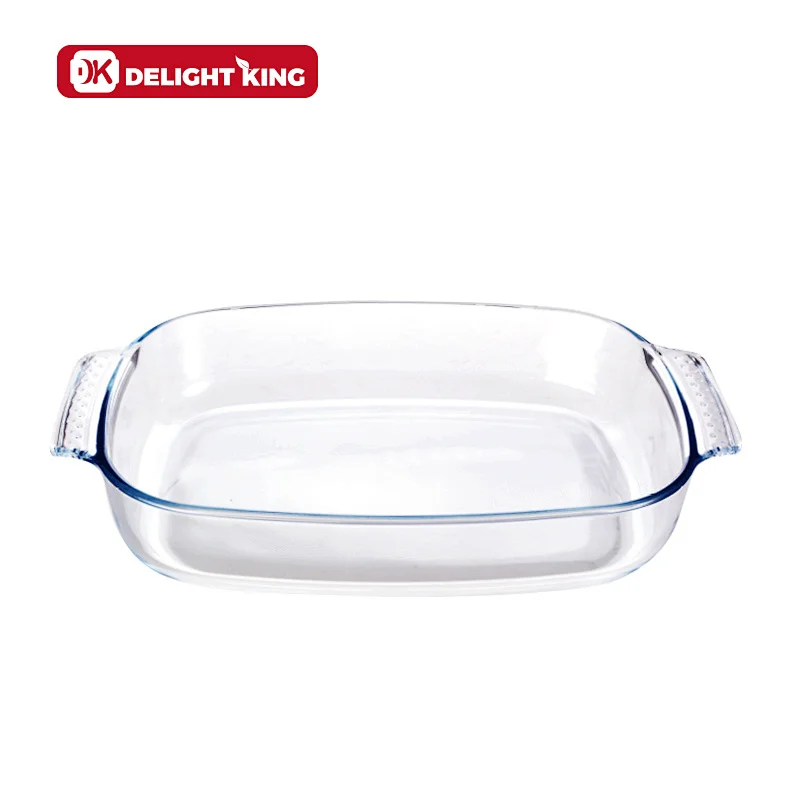 Glass baking pan bread lof pans set 2pcs/ high borosilicate glass