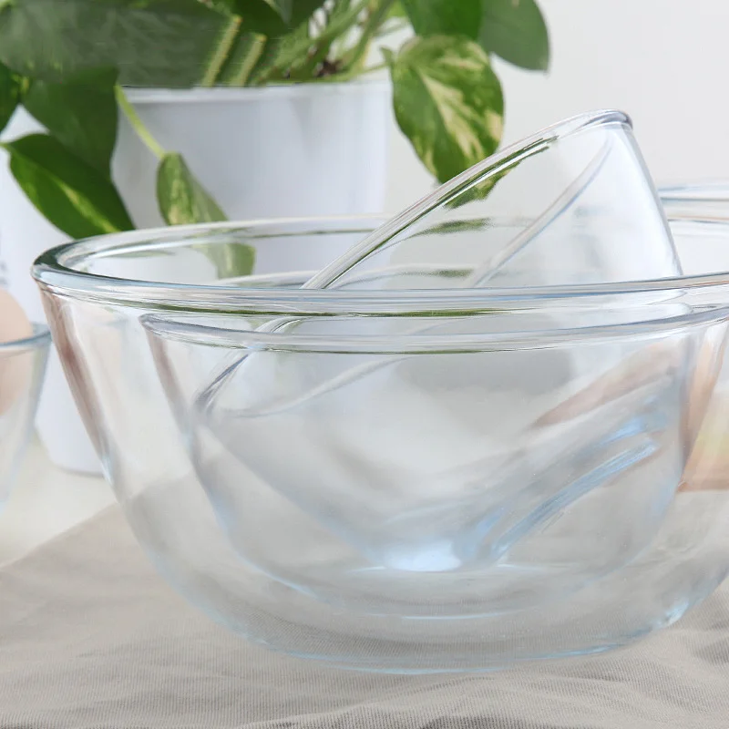 High borosilicate glass mixing bowls for vegetables egg mixing DK