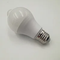 Factory price A60 7w 9w SMD2835 lighting Aluminum+plastic led PIR sensor bulb