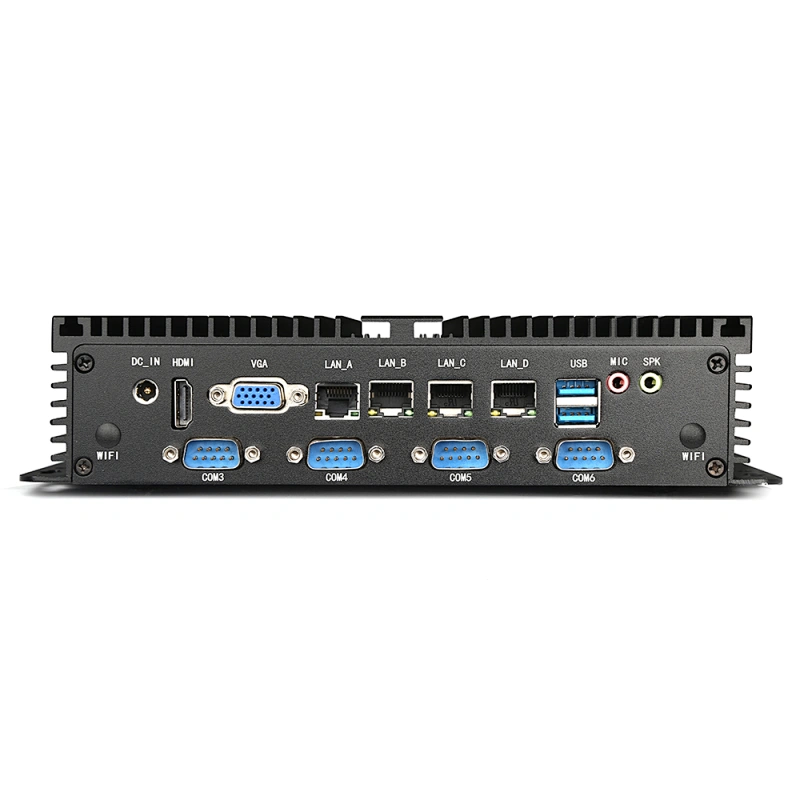 Bestview 8GB RAM 128GB SSD 4xLAN Mini Fanless desktop PC with Intel Celeron Dual Core CPU industrial pc