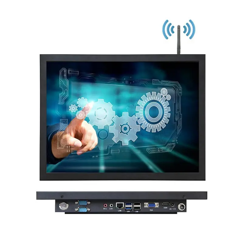 17 inch ip66 fanless aluminium  industrial touch computer resistive touch pc for gaming using desktop