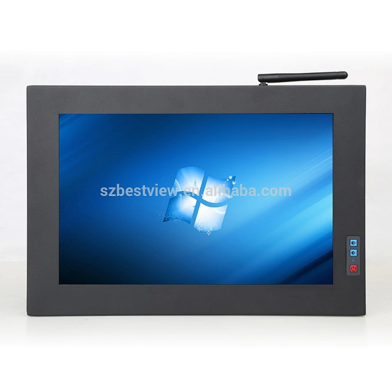 12 inch ODM OEM industrial resistive/Capacitive touch screen panel pc 1280x800 with 3 keys front control