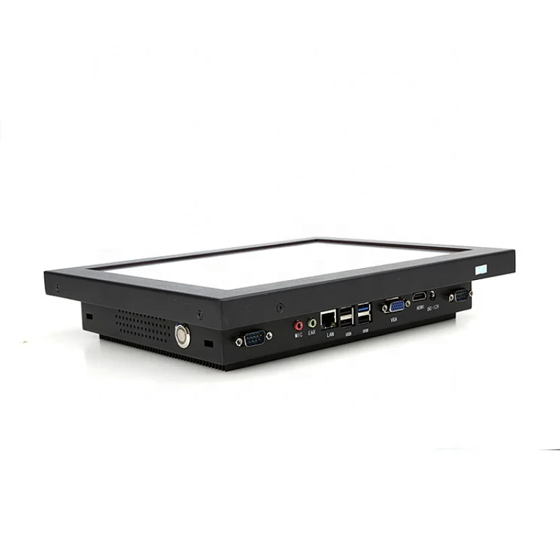 ODM OEM 12 inch industrial resistive touch screen desktop all in one panel PC with J1900 i3 i5 i7 processor