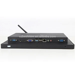 12 inch ODM OEM industrial resistive/Capacitive touch screen panel pc 1280x800 with 3 keys front control