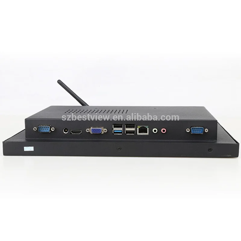 12 inch ODM OEM industrial resistive/Capacitive touch screen panel pc 1280x800 with 3 keys front control