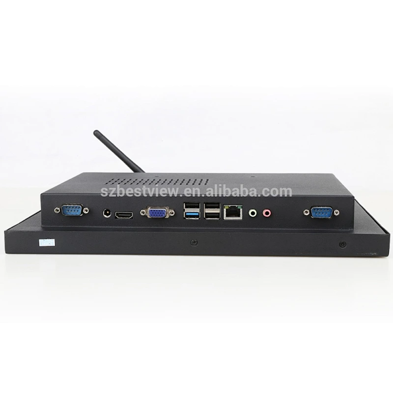 12 inch ODM OEM industrial resistive/Capacitive touch screen panel pc 1280x800 with 3 keys front control