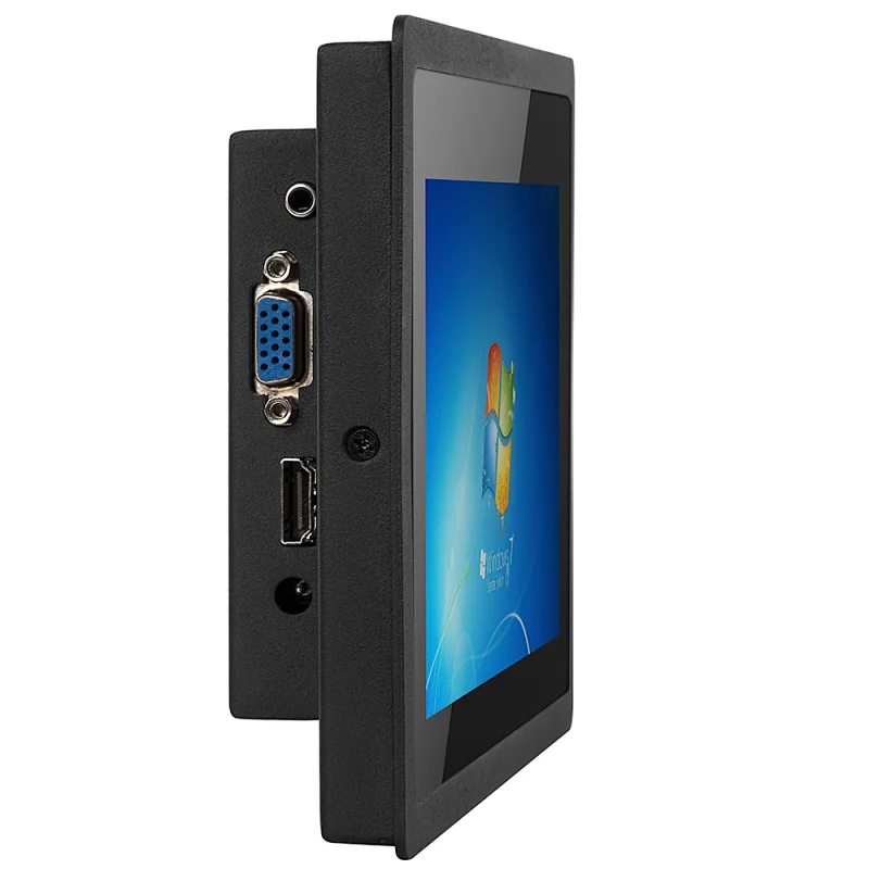 Bestview 7 inch 1024x600 industrial lcd monitor capacitive touch screen monitor with vga hdmi input