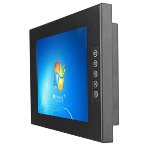 8 inch industrial capacitive touch screen lcd monitor industrial IP65 full waterproof monitor aluminium case