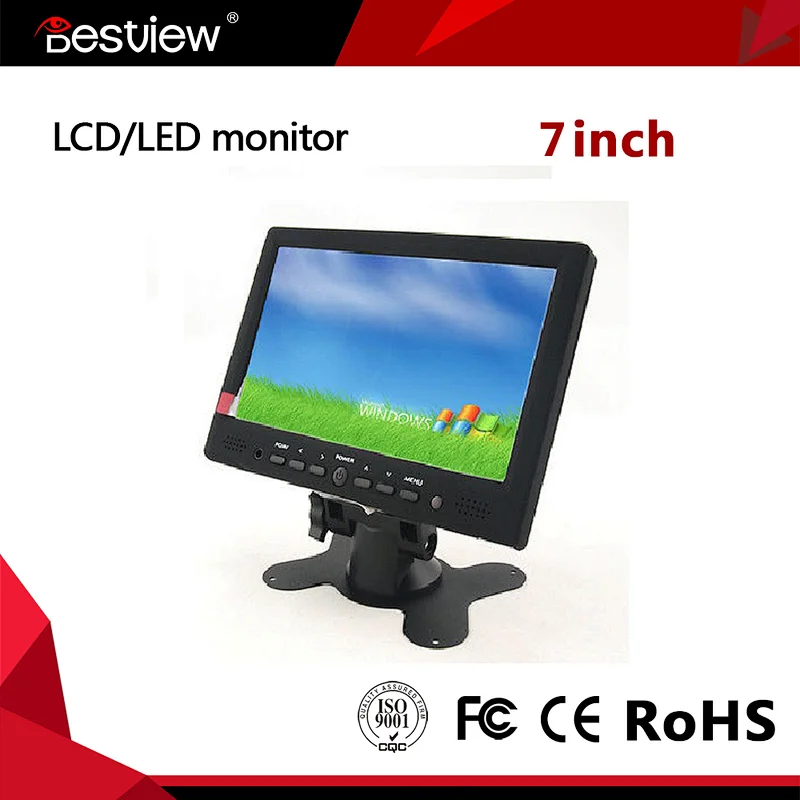 China factory 7 inch tft lcd color monitor touch screen lcd monitor for car pc headrest monitor