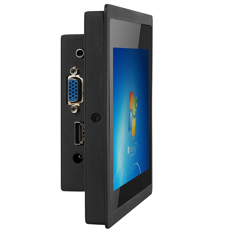 Small size 8 inch 800x600/1024x768 wall mounted industrial lcd monitor capacitive touch screen monitor