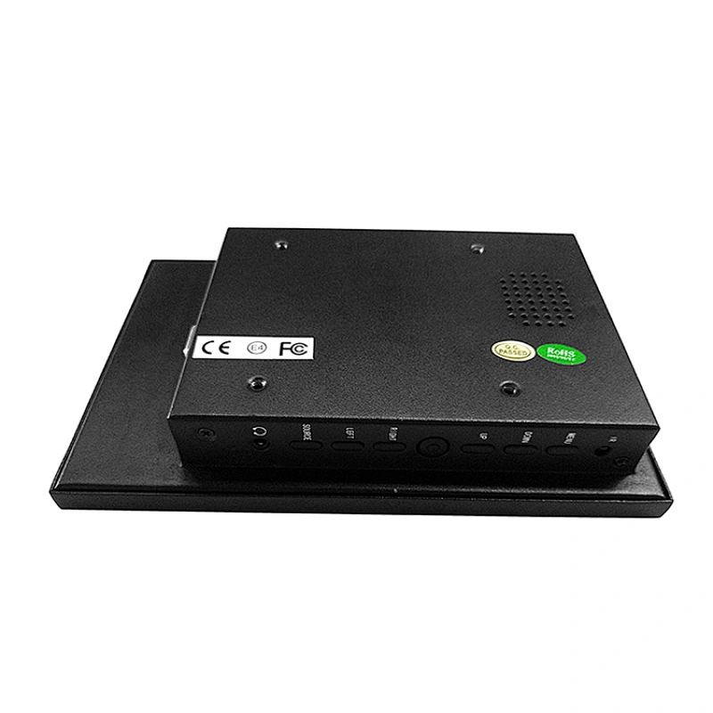 Metal housing 7 inch display touch screen monitor industrial sunlight readable lcd computer monitor DC 12V