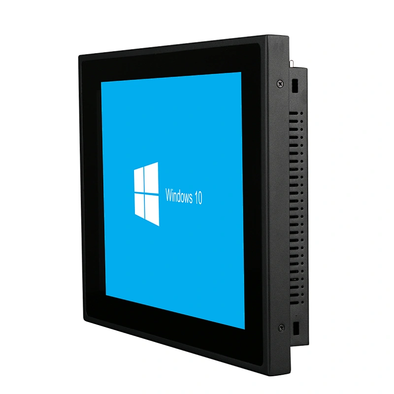 12.1 inch true flat screen touch screen pc industrial panel pc J1900 processor with TPM1.2 for embedded cabinet