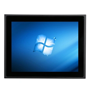 12.1 inch true flat screen touch screen pc industrial panel pc J1900 processor with TPM1.2 for embedded cabinet